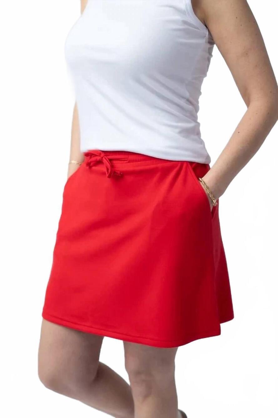 NEW MICHELLE MAE women's serena luxe skort in red